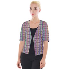 Psychedelic Background Wallpaper Cropped Button Cardigan