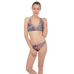 Fractal Artwork Design Pattern Classic Banded Bikini Set 