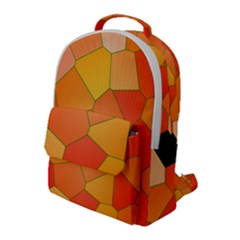 Background Pattern Of Orange Mosaic Flap Pocket Backpack (large)