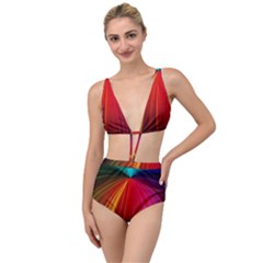 Background Color Colorful Rings Tied Up Two Piece Swimsuit by Sudhe