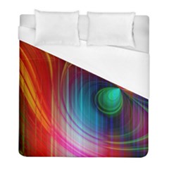 Background Color Colorful Rings Duvet Cover (full/ Double Size) by Sudhe