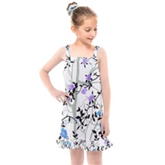 Floral Pattern Background Kids  Overall Dress