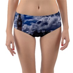 Architecture Big Ben Bridge Buildings Reversible Mid-waist Bikini Bottoms by Sudhe