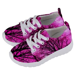 Pink Silhouette Tree Kids  Lightweight Sports Shoes by Sudhe