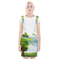 Landscape Nature Natural Sky Braces Suspender Skirt by Sudhe