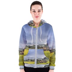 Vietnam Terraces Rice Silk Women s Zipper Hoodie by Sudhe