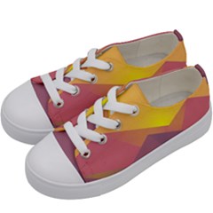 Image Sunset Landscape Graphics Kids  Low Top Canvas Sneakers by Sudhe