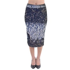 Asphalt Road  Velvet Midi Pencil Skirt by rsooll