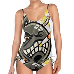 Smoking Cartoon Evil Bomb Cartoon Tankini Set by Sudhe