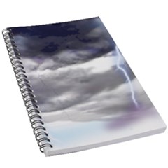 Thunder And Lightning Weather Clouds Painted Cartoon 5 5  X 8 5  Notebook