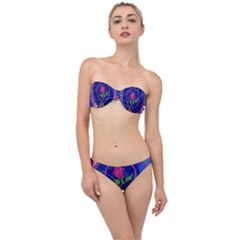 Enchanted Rose Stained Glass Classic Bandeau Bikini Set by Sudhe