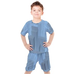 City Contemporary Modern Futuristic Kids  Tee And Shorts Set