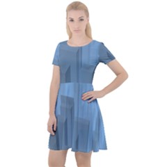 City Contemporary Modern Futuristic Cap Sleeve Velour Dress 