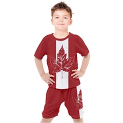 Cool Canada Kids  Sports Set Tee And Shorts Set by CanadaSouvenirs