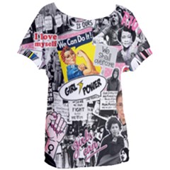 Feminism Collage  Women s Oversized Tee by Valentinaart