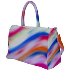 Vivid Colorful Wavy Abstract Print Duffel Travel Bag by dflcprintsclothing