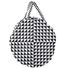 Optical Illusion Illusion Black Giant Round Zipper Tote by Pakrebo