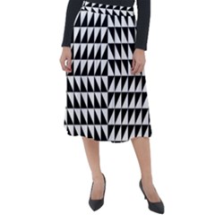 Optical Illusion Illusion Black Classic Velour Midi Skirt 