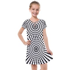 Starburst Sunburst Hypnotic Kids  Cross Web Dress by Pakrebo