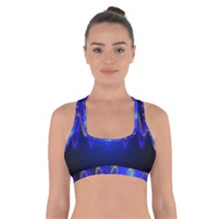 Light Shining Blue Frequency Sine Cross Back Sports Bra