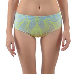 Wallpaper Scrapbook Paisley Reversible Mid-waist Bikini Bottoms by Pakrebo