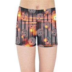 Music Notes Sound Musical Audio Kids  Sports Shorts by Mariart