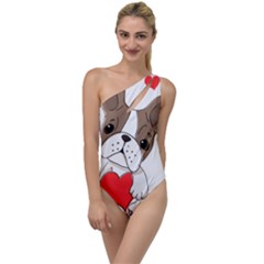 Animation Dog Cute Animate Comic To One Side Swimsuit by Sudhe