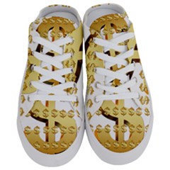 Dollar Money Gold Finance Sign Half Slippers by Mariart