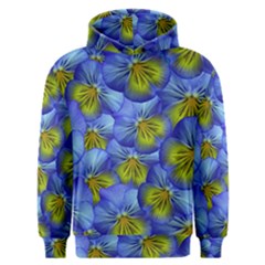 Flowers Pansy Background Purple Men s Overhead Hoodie by Mariart