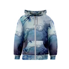 Wonderful Elegant Floral Design Kids  Zipper Hoodie by FantasyWorld7