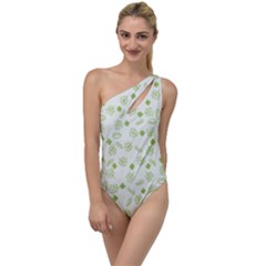 St Patricks Day Pattern To One Side Swimsuit by Valentinaart