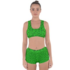 St Patricks Day Pattern Racerback Boyleg Bikini Set by Valentinaart