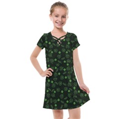 St Patricks Day Pattern Kids  Cross Web Dress