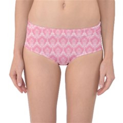 Damask Floral Design Seamless Mid-waist Bikini Bottoms by Pakrebo