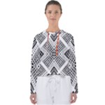 Pattern Tile Repeating Geometric Women s Slouchy Sweat