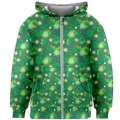 Leaf Clover Star Glitter Seamless Kids  Zipper Hoodie Without Drawstring