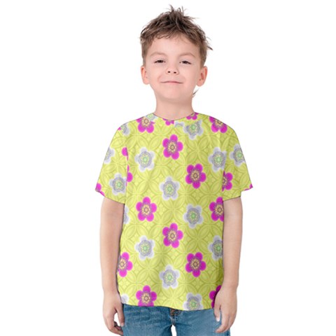 Traditional Patterns Plum Kids  Cotton Tee by Pakrebo