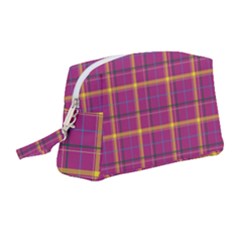 Plaid Tartan Background Wallpaper Wristlet Pouch Bag (medium) by Pakrebo