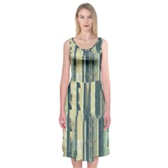 Illustrations Texture Abstract Buildings Midi Sleeveless Dress by Pakrebo