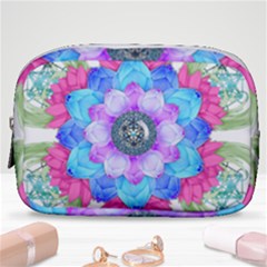 Lotus Flower Bird Metatron S Cube Make Up Pouch (small) by Pakrebo