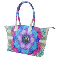 Lotus Flower Bird Metatron S Cube Canvas Shoulder Bag by Pakrebo