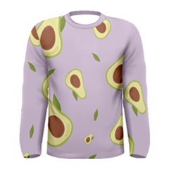 Avocado Green With Pastel Violet Background2 Avocado Pastel Light Violet Men s Long Sleeve Tee by genx