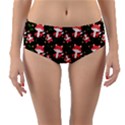 Fox And Trees Pattern Reversible Mid-Waist Bikini Bottoms View1