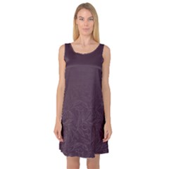 Organic Olive Leaves Pattern Hand Drawn Purple Red Wine Sleeveless Satin Nightdress by genx