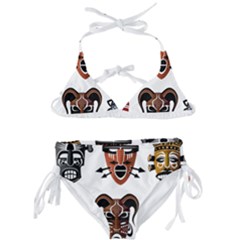 Tribal Masks African Culture Set Kids  Classic Bikini Set by Pakrebo