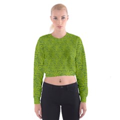 Oak Tree Nature Ongoing Pattern Cropped Sweatshirt by Mariart