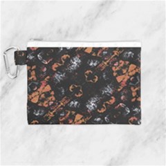 Fractal Vintage Grunge Print Design Canvas Cosmetic Bag (medium) by dflcprintsclothing