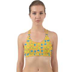 Lemons Ongoing Pattern Texture Back Web Sports Bra