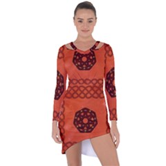 Elegant Decorative Celtic, Knot Asymmetric Cut-out Shift Dress