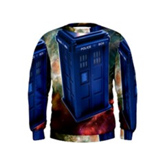 The Police Box Tardis Time Travel Device Used Doctor Who Kids  Sweatshirt by Sudhe